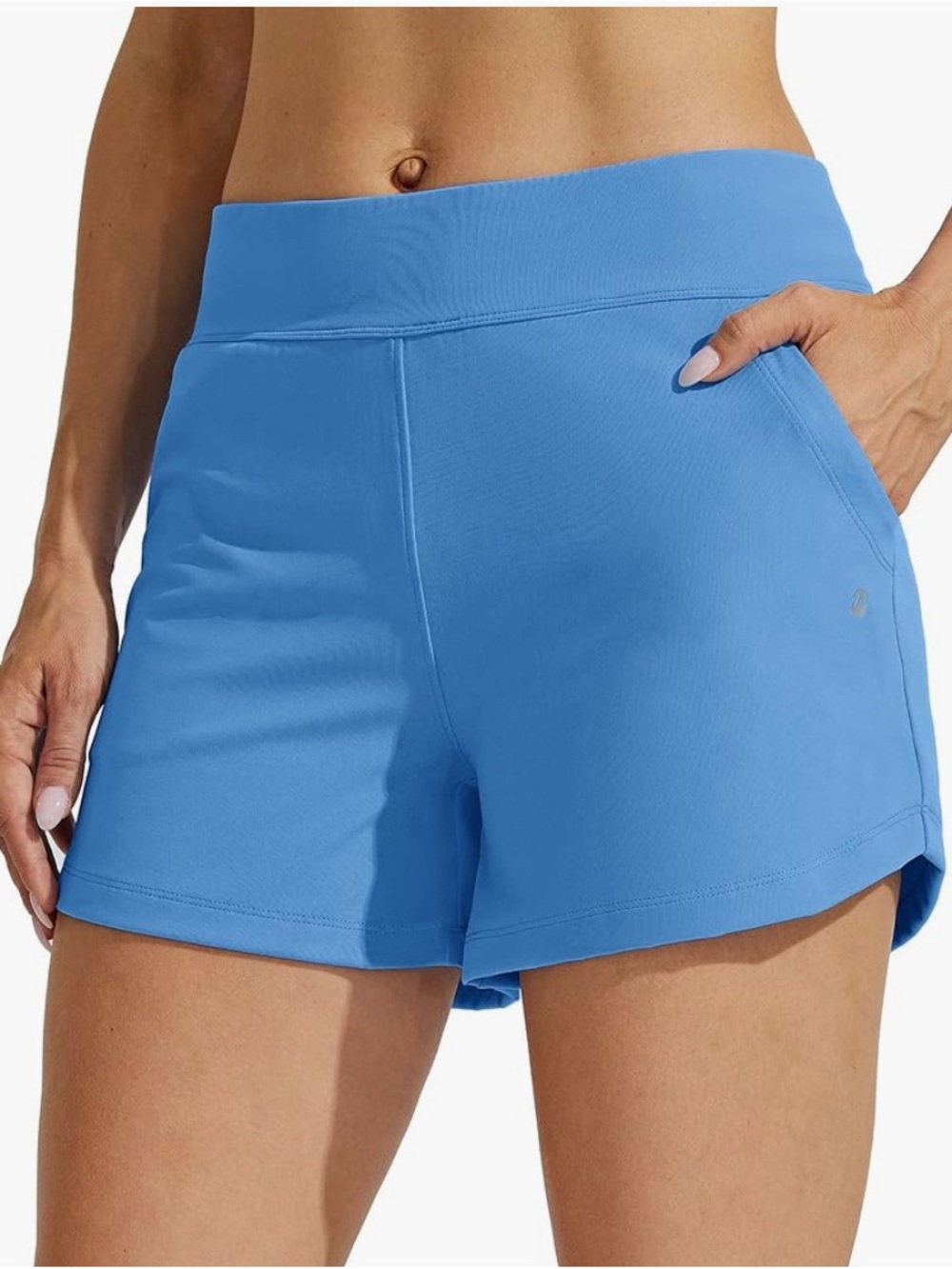 Willit Women's Swim Board Shorts Swimming Bottoms Tummy Control Beach Shorts - L
